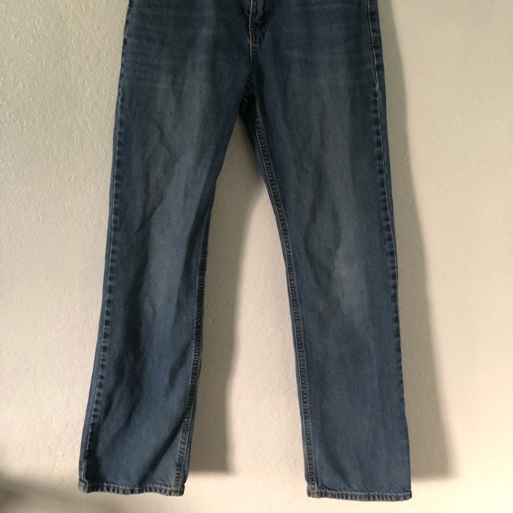 Straight Leg Jeans Medium Dark Wash